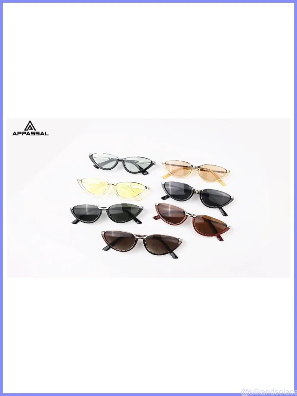 Cat Eye Sunglasses UV400 Full-Frame Retro Metal Accents